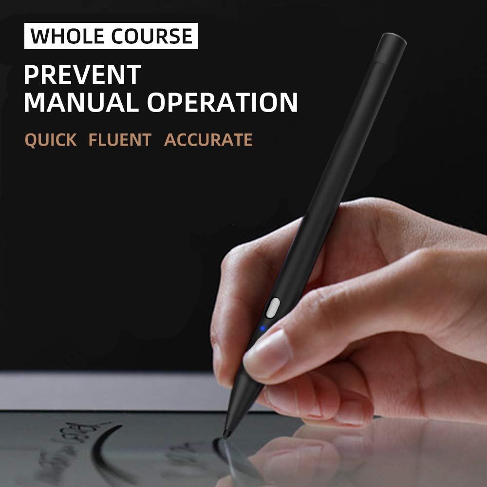 Awinner Active Stylus Pen, Adjustable Fine Tip Compatible for iPad Pro, iPad,ipad Mini 4,iPhone, Android Tablets-Black