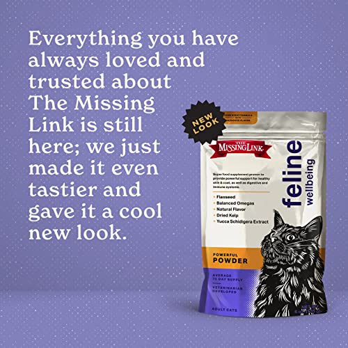 Feline Superfood Supplement Powder 6oz Bag, Veterinarian Formulated, Balanced Omega 3 & 6 for Healthy Skin & Coat, Digestion, Immunity & Overall Cat Health
