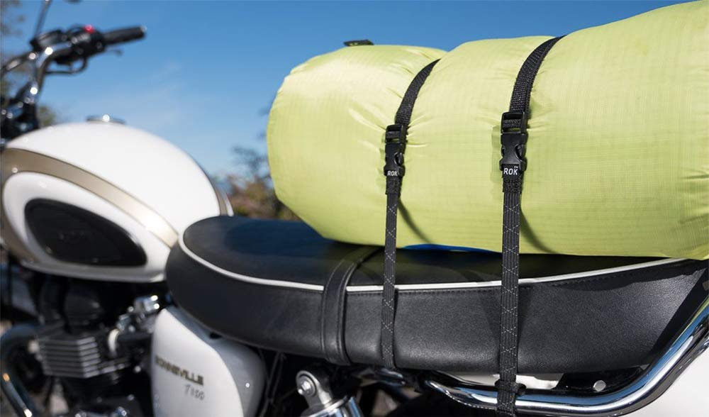 ROK-10050 Black/Reflective 18 - 60 Motorcycle/ATV Adjustable Stretch Strap