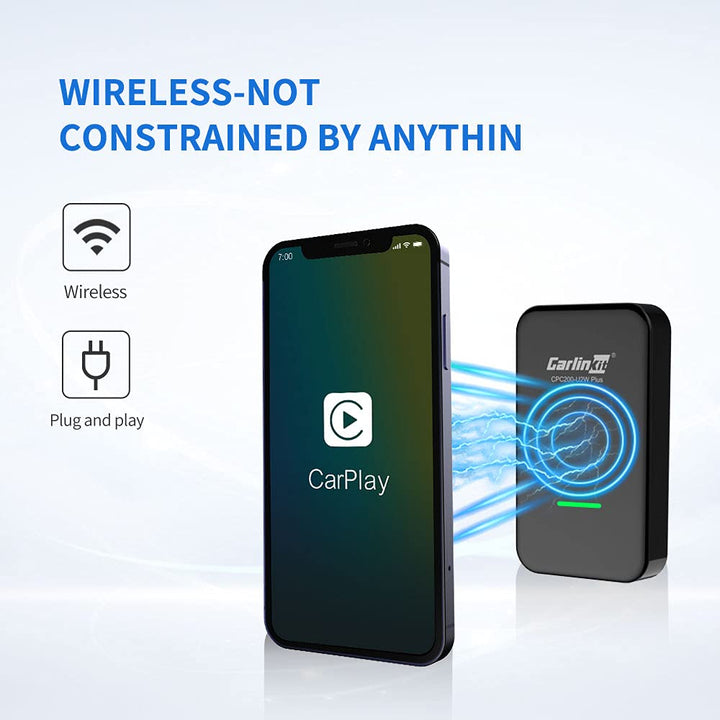 For Apple CarPlay Wireless USB Dongle CarlinKit 3.0 Wireless CarPlay Adapter for iPhone iOS Version 10+, for Factory Wired CarPlay Cars from 2015 to Now, Wired to Wireless CarPlay Automatic Connection