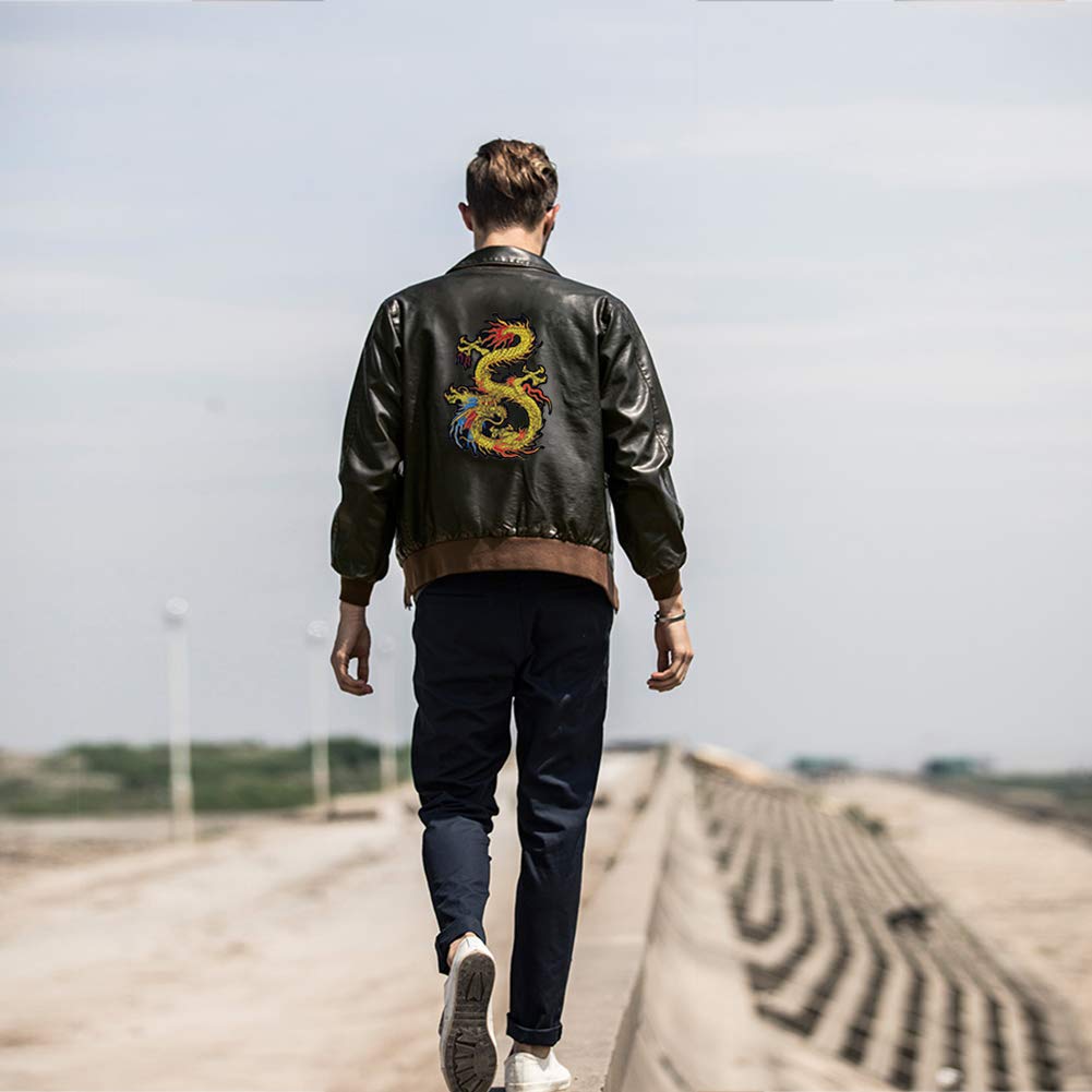 Kissbuty Gold Dragon Patch Embroidered Applique Patch Chinese Dragon Sew on or Iron on Patches for DIY Chinese Dragon Costume, Jeans, Jackets, Clothing, Bags