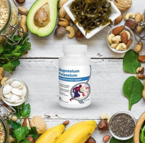 Vitamins | Magnesium Potassium | Overall Health | Cellular Function | Dietary Supplements, 120 Count