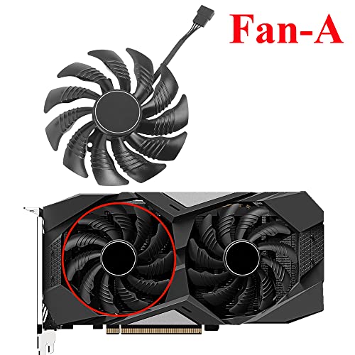 88mm T129215SU PLD09210S12HH Graphics Card Cooling Fans for Gigabyte RTX 1650 1660 1660Ti 2060 2070 Super WINDFORCE OC 6G GPU Cooler (Fan AB)