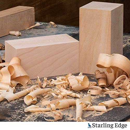 Basswood Blocks for Carving (8 Pieces - 2 x 2 x 5) - Wood Carving Kit with Unfinished Whittling Wood Blank Blocks