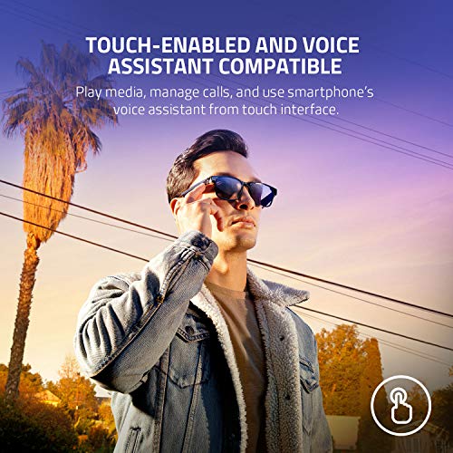 Anzu Smart Glasses with Blue Light Filter, Polarized Lenses, Built-in Mic & Speakers, Touch & Voice Assistant Compatible, 5hr Battery