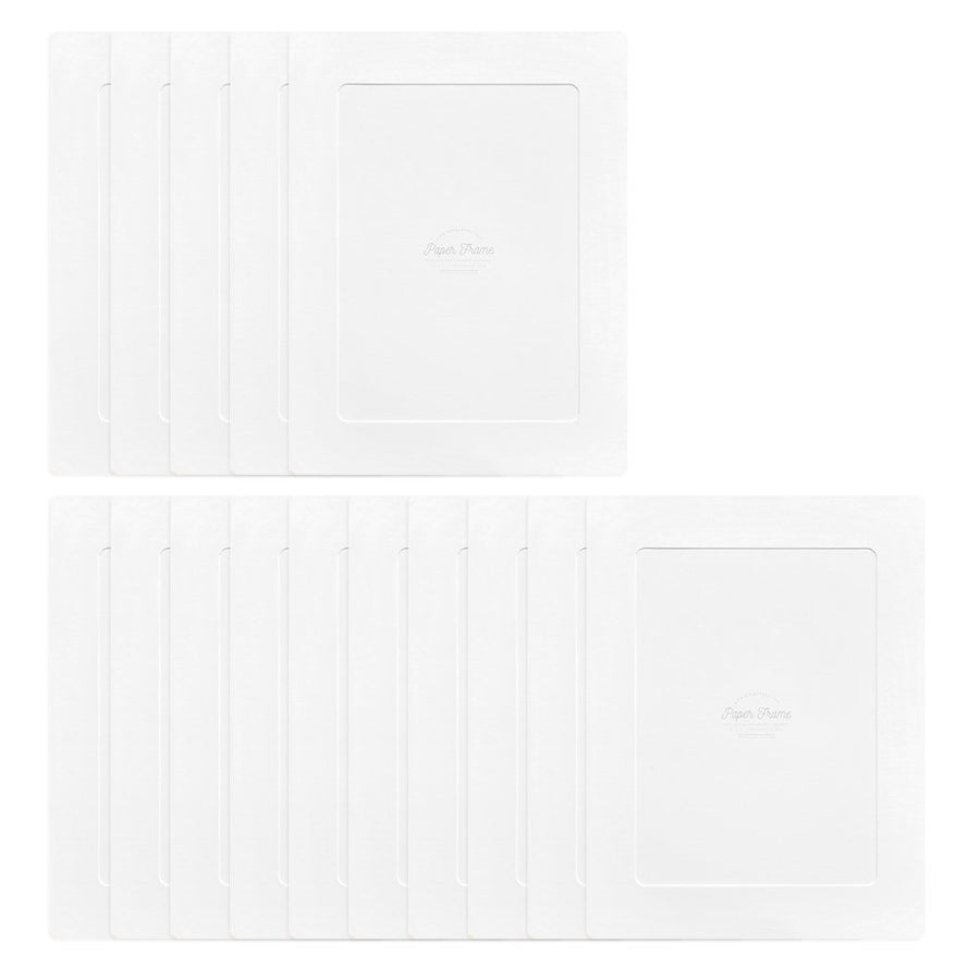 Paper Photo Frames 5x7 Inch White 15 Pack - Fits 5x7 Pictures