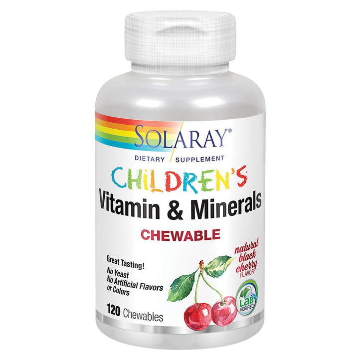 Childrens Vitamins & Minerals Complete Multivitamin for Kids Great Black Cherry Flavor (076280047974) (120 Chews, 60 Serv)