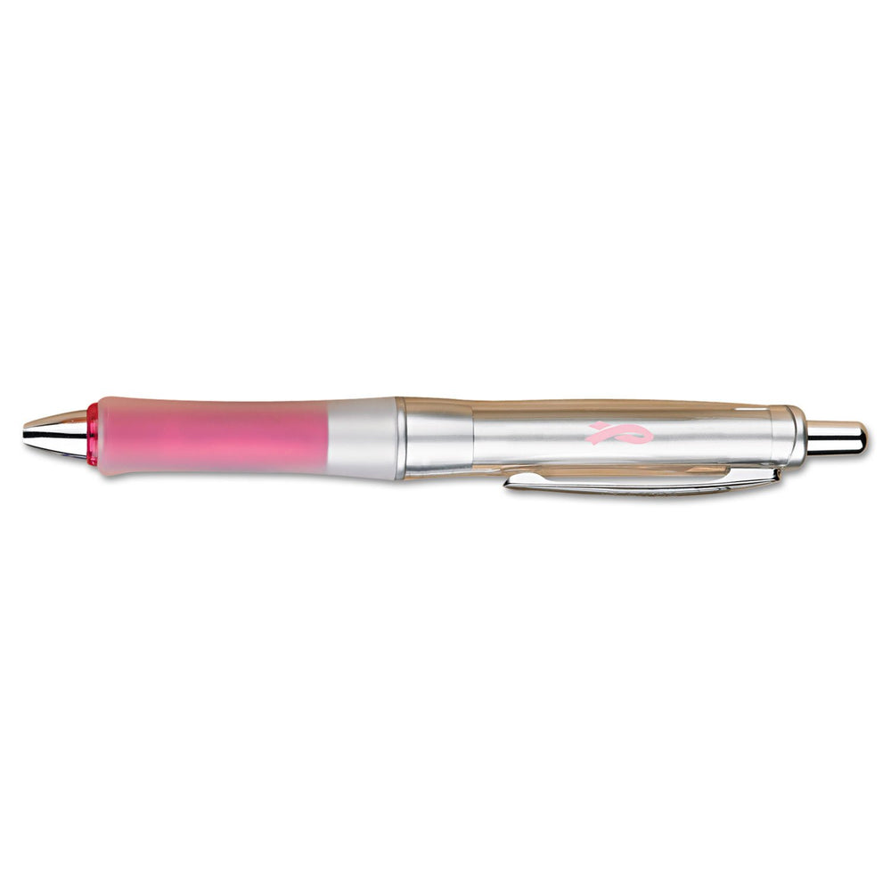 PILOT Dr. Grip Center of Gravity - Breast Cancer Awareness Refillable & Retractable Ballpoint Pen, Medium Point, Pink Barrel, Black Ink, Single Pen (36192)