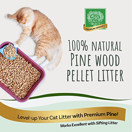Premium Pine Pelleted Cat Litter, 100% All Natural Pellet Kitty Litter, Non Clumping Non Tracking Low Dust Litter Meant for Use with Sifting Litter Box, Made in USA, 25 lbs