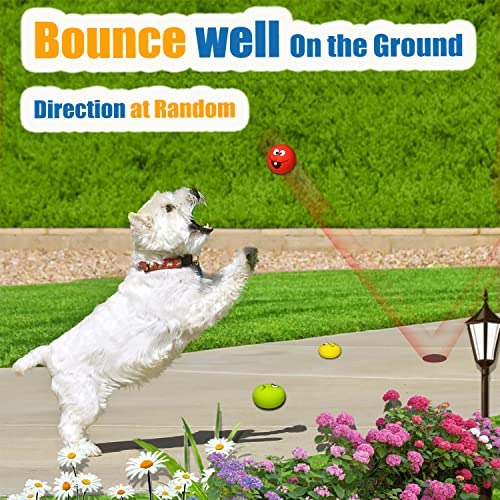 Latex Dog Squeaky Toys Rubber Soft Dog Toys Chewing Squeaky Toy Fetch Play Balls Toy for Puppy Small Pets 6pcs for Mini, Small Breeds, 2.28*2.28*1.30