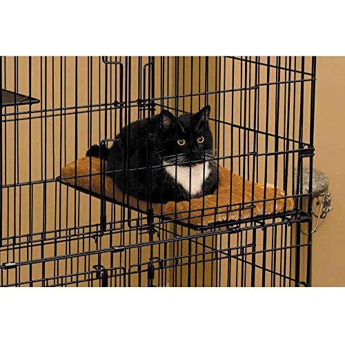 Plush Cat Bed, Fits MidWest Cat Playpen Model 130, Machine Washable, Small, Camel