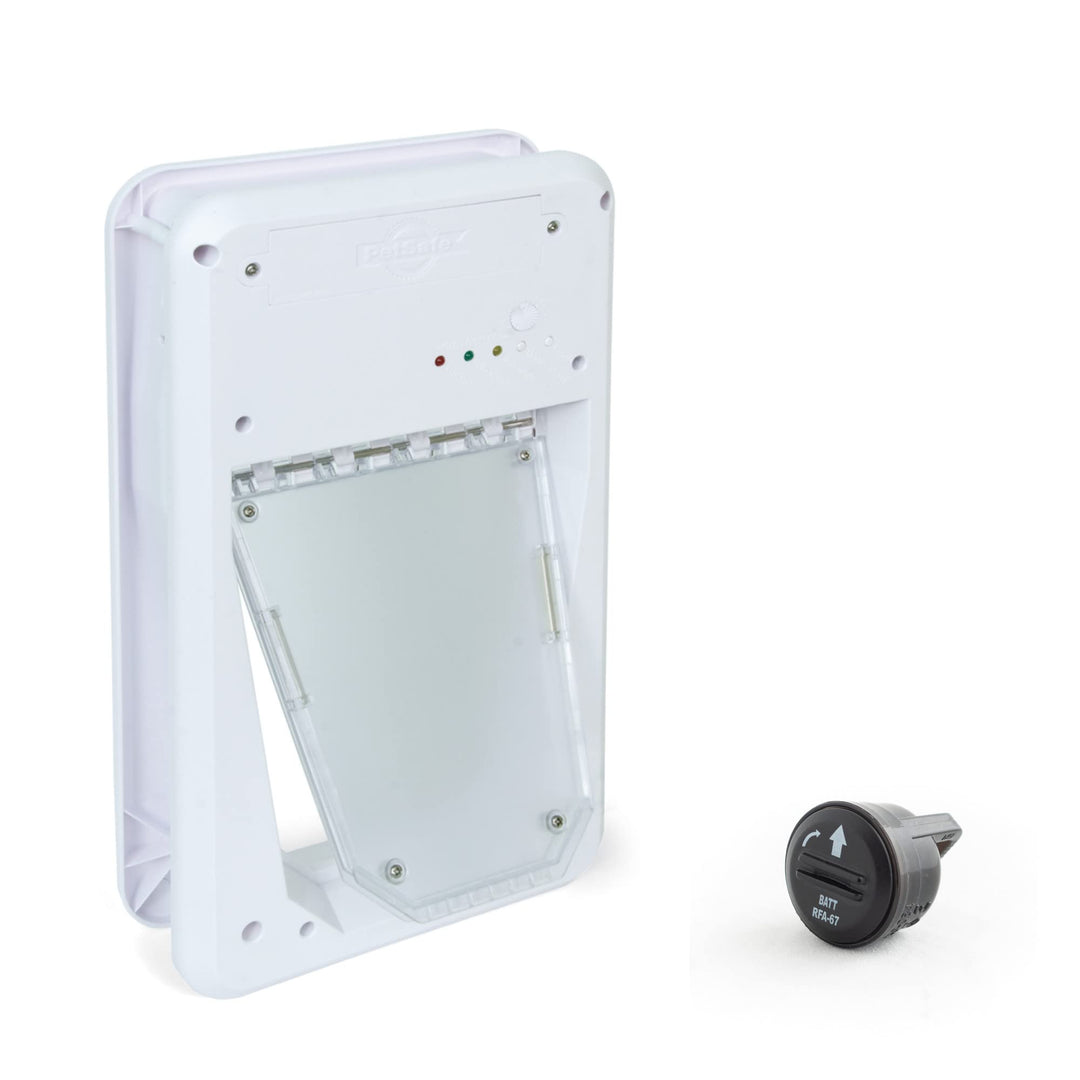 Electronic Dog and Cat Door - Automatic Smart Door with Collar Sensor Key - for Cats and Small Dogs 4-15 lb