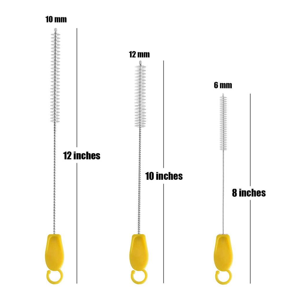 Good Grips Straw Cleaning Brush, Extra Long Multi Size Straw Pipe Cleaner for Tumbler, Sippy Cup, Bottle and Tube, Pack of 6 - Yellow