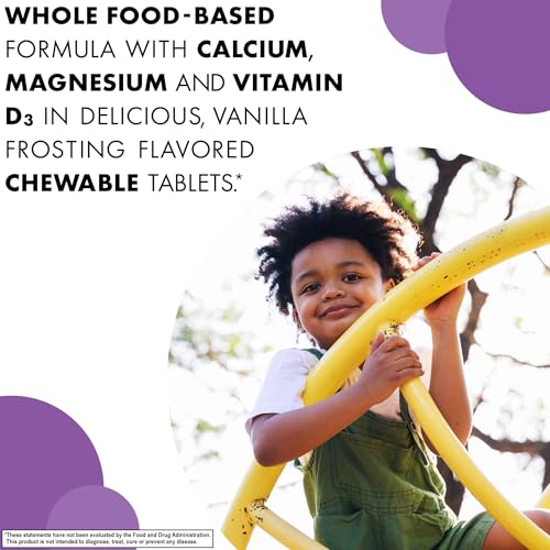 Super Earth Rainforest Animalz Calcium Magnesium And Vitamin D3 Chews, Natural Vanilla Frosting, White, 90 Count
