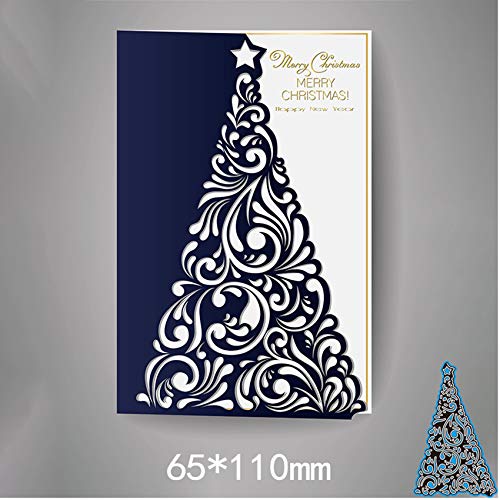 Christmas Star Tree Metal Crafts Cutting Die Cuts, DIY Crafts Template Christmas Tree Scrapbook Cards Cutting Dies Cut Stencils for DIY Embossing Card Making Decorative Paper Dies Scrapbooking