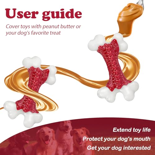 Tough Dog Toys, Toys for Aggressive Chewers Large Breed, Chew Dogs, Bone Toy Nylon Dogs Almost Indestructible