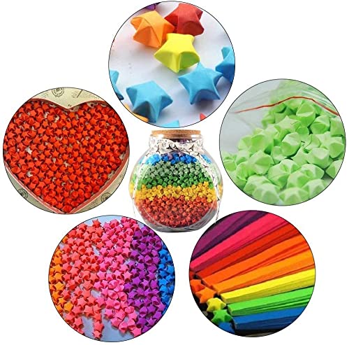 1350 Sheets Origami Stars Papers,Aierliusa Origami Star Paper Strip Package, Origami Paper Stars, 27 Colors, 1350 Stripes (1350 Sheets)