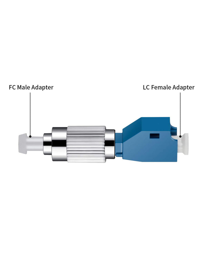 2Pcs Visual Fault Locator Adapter, Fiber Optic Connector, Single Mode 9/125um FC Male to LC Female Adapter