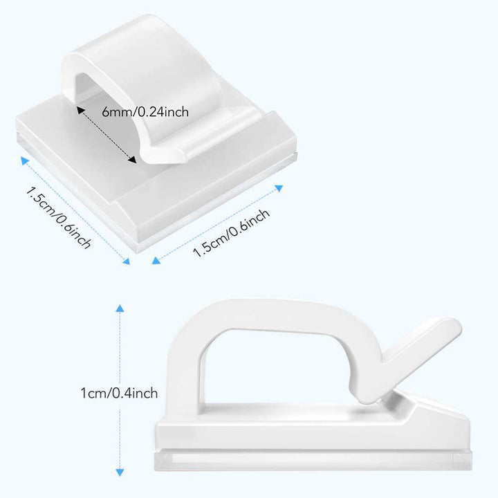 50pcs Upgraded Cable Clips with Strong Adhesive Tapes,Wire Clips,Cord Organizer,Wire Organizer,Cord Holder,Wire Management