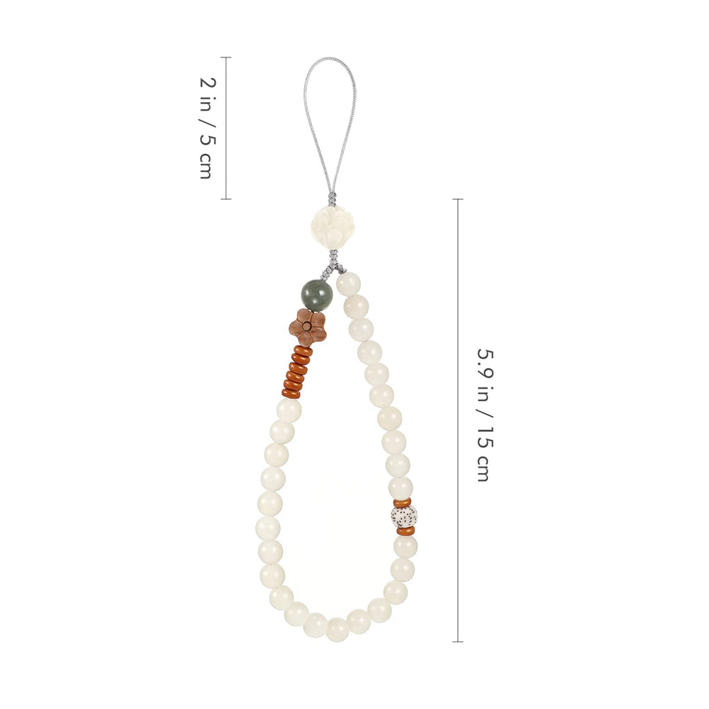 Buddha Beads Mobile Phone Strap Lanyard Keychain Hanging Pendant Chinese Style Phone Wrist Rope (Assorted Color)