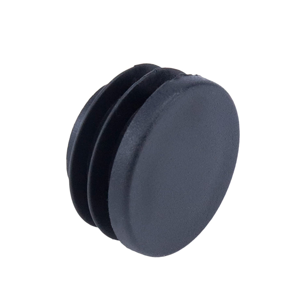 Black Round Plastic Plugs, Furniture Foot Table Chair Legs Blanking End Ribbed Tube Insert Plug Cap Covers Protector 30pcs (25mm)