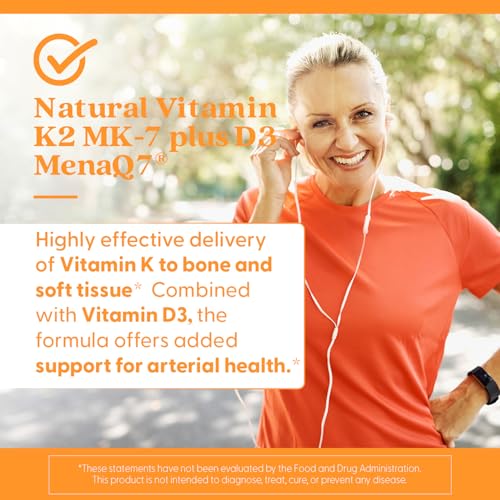 Doctor's Best Natural Vitamin K2 MK-7 Plus D3, Supports Tissue, Artery, & Bone Health, Non-GMO, Gluten Free, Soy Free, Vegetarian 60 Veggie Caps