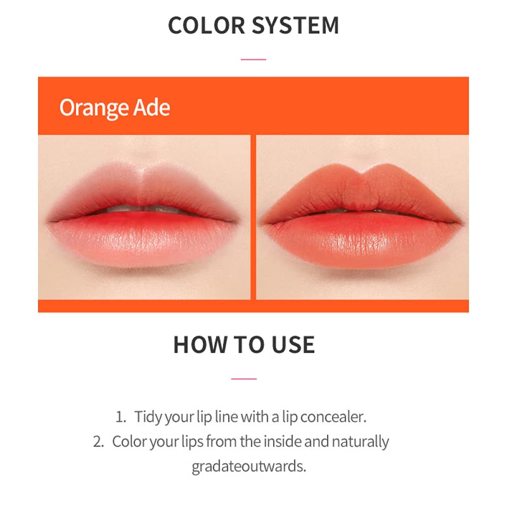 HOUSE Dear Darling Water Tint Orange Ade | Bright Vivid Color Lip Tint with Moisturizing Pomegranate & Grapefruit Extract to Hydrate your Lips