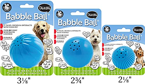 Talking Babble Ball - Interactive Chew Dog Toy - Medium