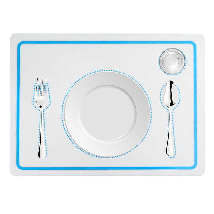 Silicone Placemats for Kids, 2PCS Non-Slip Reusable Baby Placemat Eating Table Mat, Waterproof Stain Resistant Table Setting Food Mat for Toddler Baby Kids, Easy to Clean and Roll Up (11.8x8.7inch)