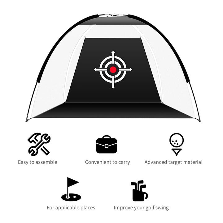 Golf Practice Net Golf High Impact Net Golf Hitting Net with Target Golf Training Aids for Backyard Driving Range (Black, 6.6FT)