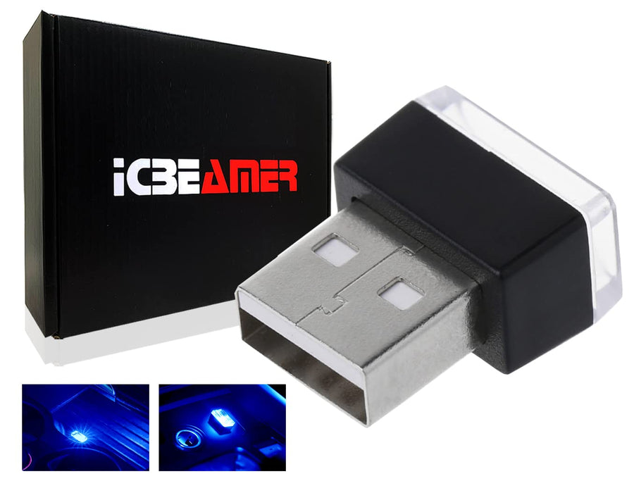 1 pc Blue Color Universal USB Interface Plug-in Miniature Night Light LED for Car Interior and Trunk Ambient Atmosphere