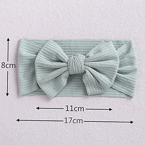 Baby Girls Headbands with Bows Handmade Hair Accessories Stretchy Hairbands for Newborn Infant Toddler Baby Essentials (Figure 10pcs)