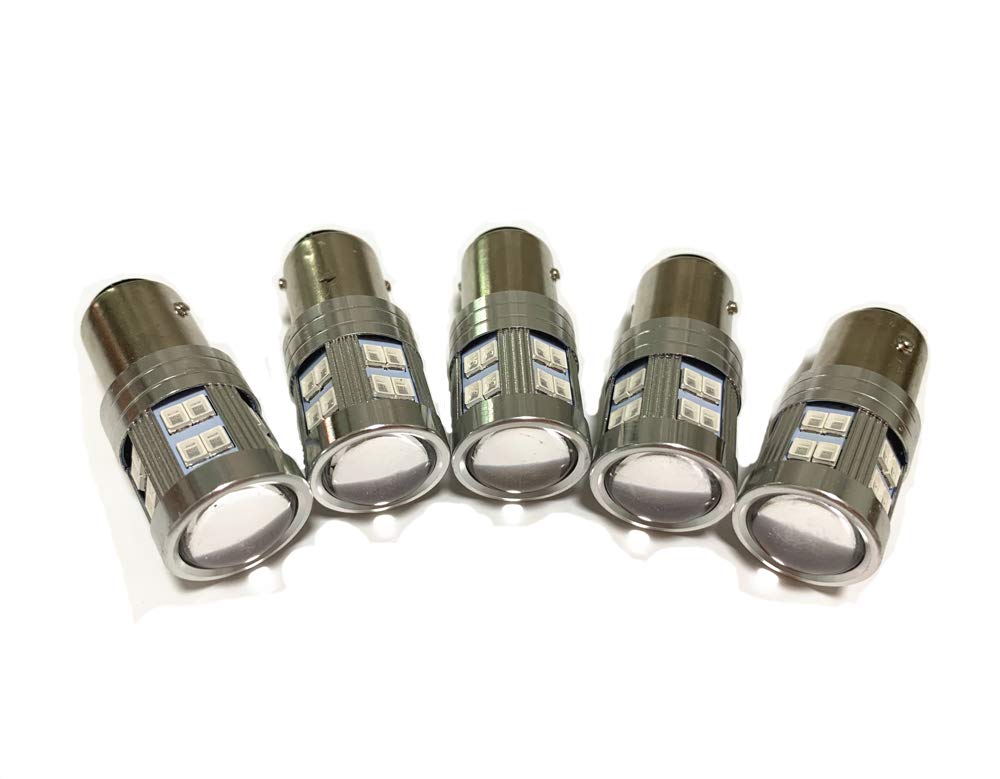 1157 Led Bulb, No Hyper Flash BAY15D P21/5W 2057 7528 1157 Bulb for Brake Light Bulb Canbus Error Free Car RV Tail Brake Light Brilliant Red (Pack of 2)
