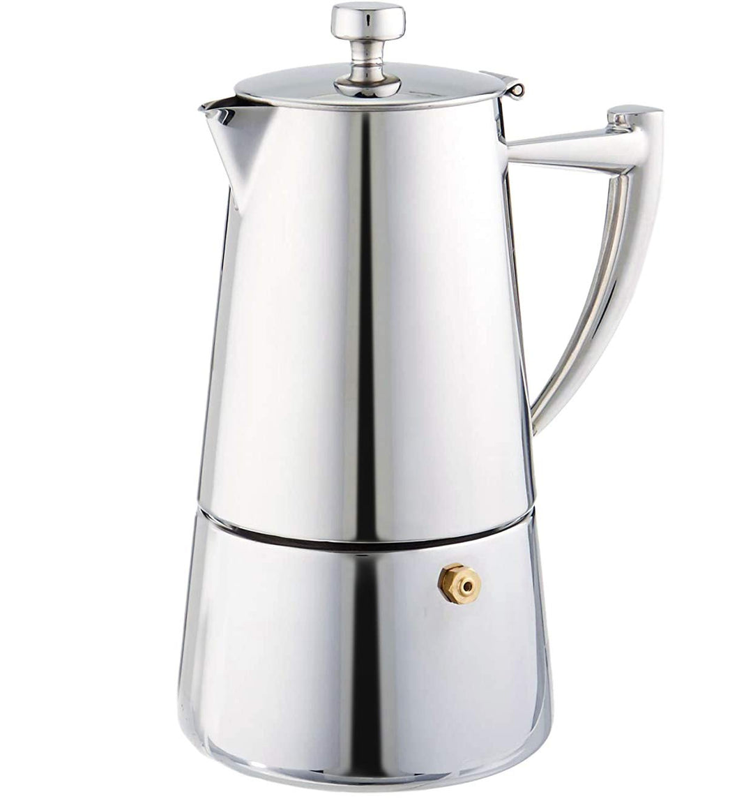 Roma 4-cup Stainless Steel Stovetop Moka Espresso Maker
