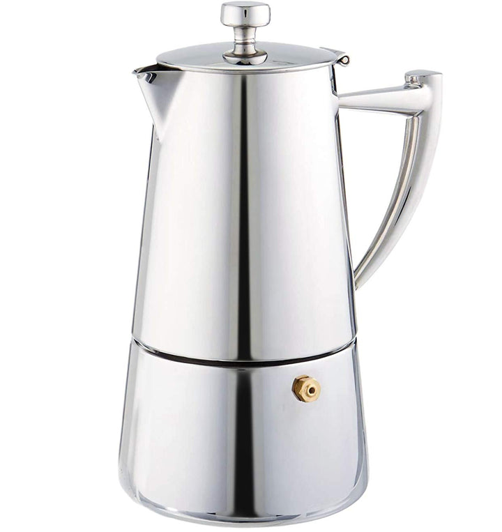 Roma 4-cup Stainless Steel Stovetop Moka Espresso Maker