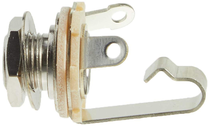 11 Mono Female 1/4-Inch Jack with Nut and Washer, Nickel Finish