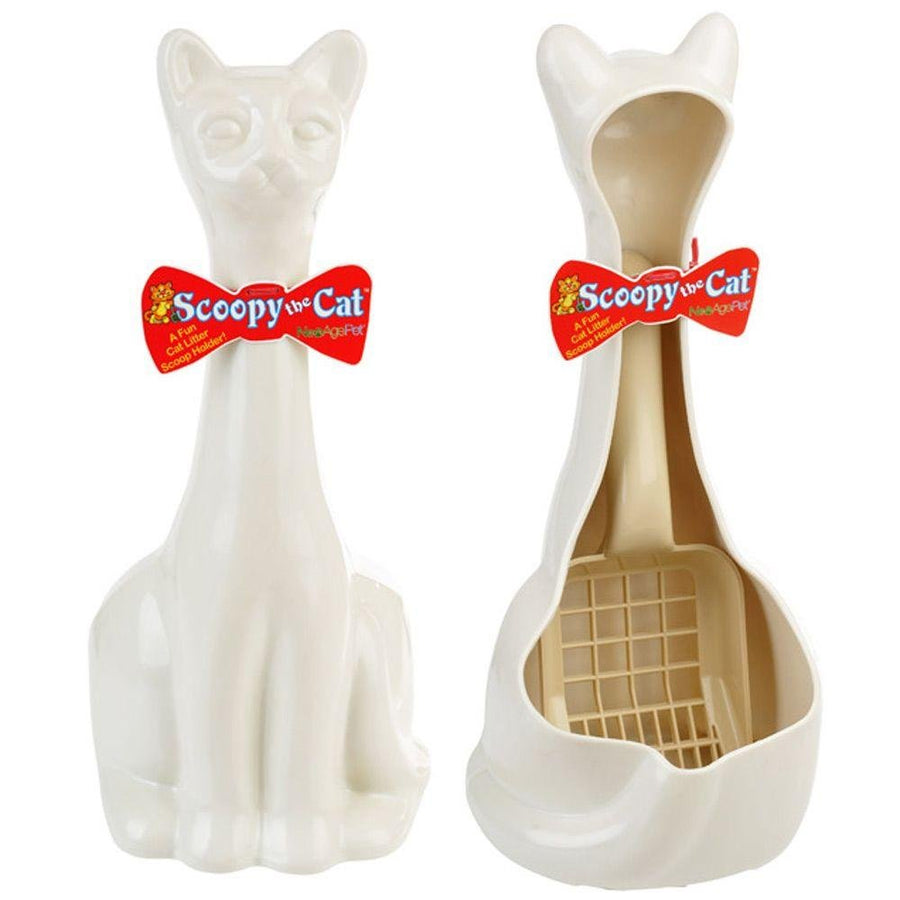 Scoopy Cat Litter Holder w/Scoop,White (IND003W)