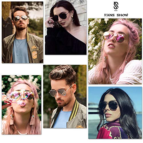 Classic Aviator Polarized Sunglasses for Men Women Vintage Retro Style,Gold/Gradient Grey