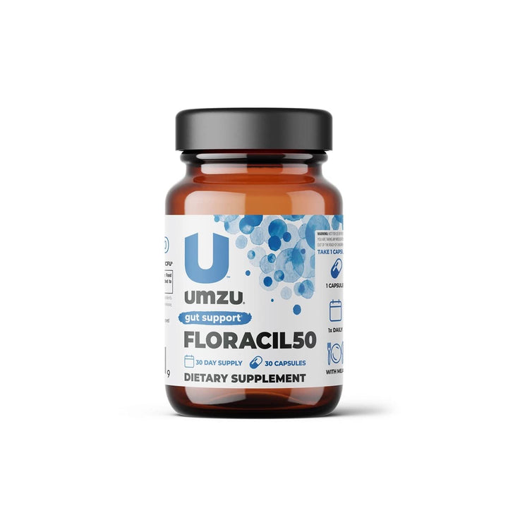 Floracil50 Probiotic for Women + Men - 50 Billion CFU for Gut Health, Acidophilus, Rhamnousus, Digestion, Gut Health, Immunity, Energy - 30-Day Supply (30 Capsules)