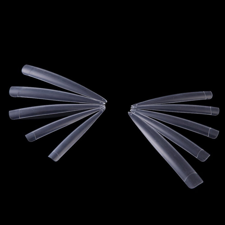 ® 120pcs White/Clear/Natural Long Sharp Stiletto Fake Nail Tip False Nail Art Tips (Clear)