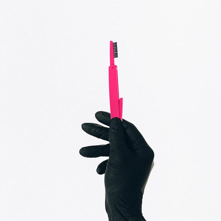 Foldable Eyebrow Brush and Lash Comb,Double Ended Brow Brush Makeup Brush