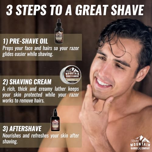 Shaving Cream for Men with Sandalwood Essential Oil - Thick Lather for Traditional and Cartridge Shaving - – 5oz Tin
