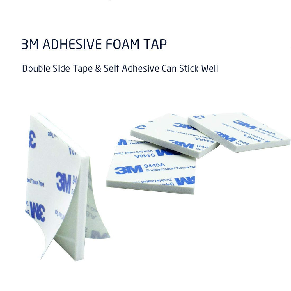 100 Pieces 3m Double Sided Sticky Pads Super-Sticky Adhesive Foam Pads | 26 x 26 x 2mm Mounting Adhesive Pad Tap | Square,White