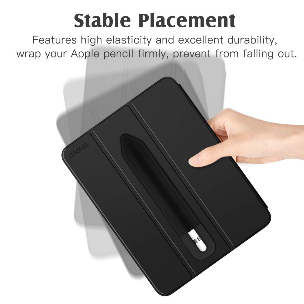 Pencil Holder Compatible with Apple Pencil Pro, Apple Pencil (USB-C) /Apple Pencil (1st & 2nd Gen), Elastic Pencil Pocket Pouch Adhesive Sleeve Case for iPad Pens and Stylus - 2 Pack