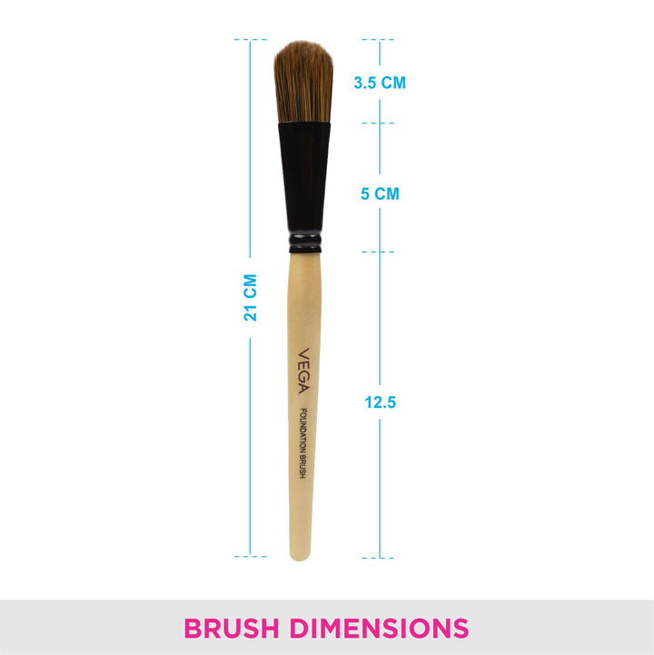 Foundation Makeup Brush with Wooden Handle, (EV-01)