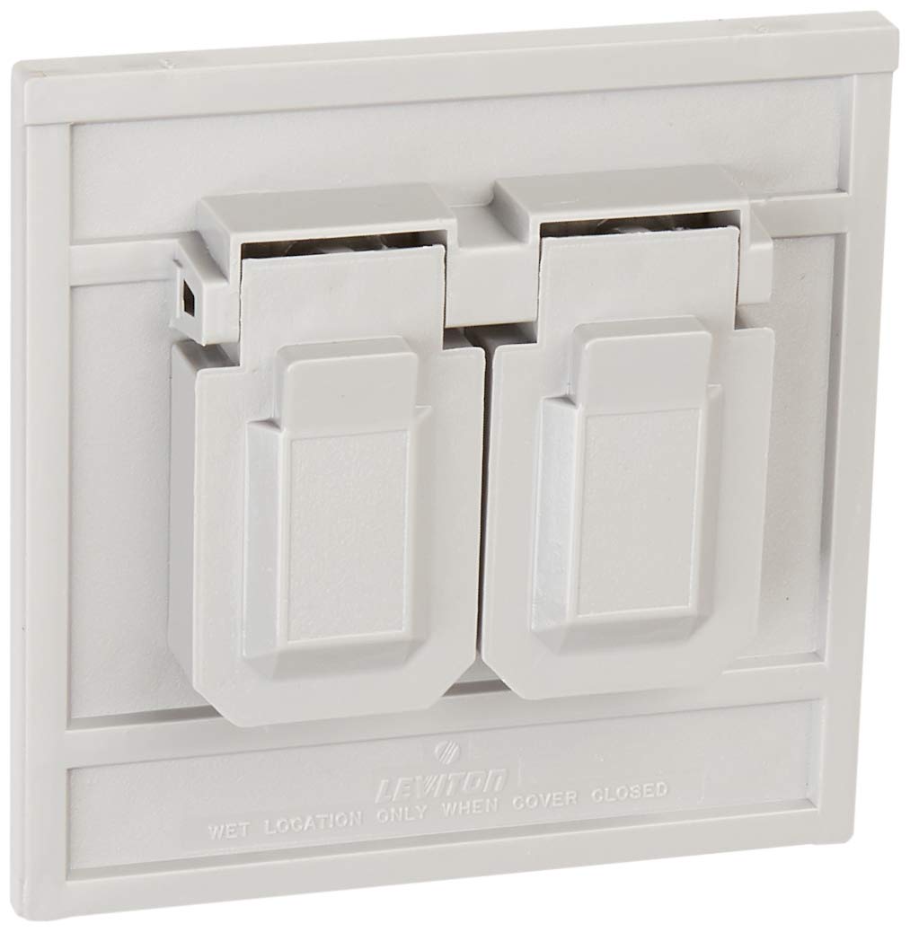 4986-GY 1-Gang Duplex Device Wallplate Cover, Oversi