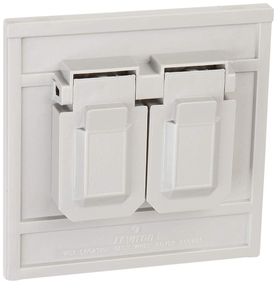 4986-GY 1-Gang Duplex Device Wallplate Cover, Oversi