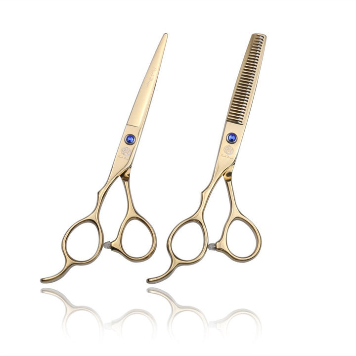 6.0 inch Left Hand Barber Hair Cutting Scissor and Thinning Shears - for Professional Left-handed Hairstlist