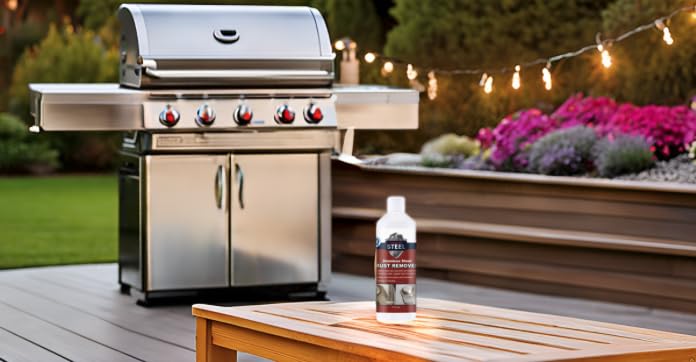 Stainless Steel Rust Remover & Cleaner, NSF Approved Safe for Food Areas. Non-Toxic Stainless Steel Cleaner for Appliances is Perfect for Rust Stains, Your Fridge, Best Knife or Pan & more (8.5 oz)