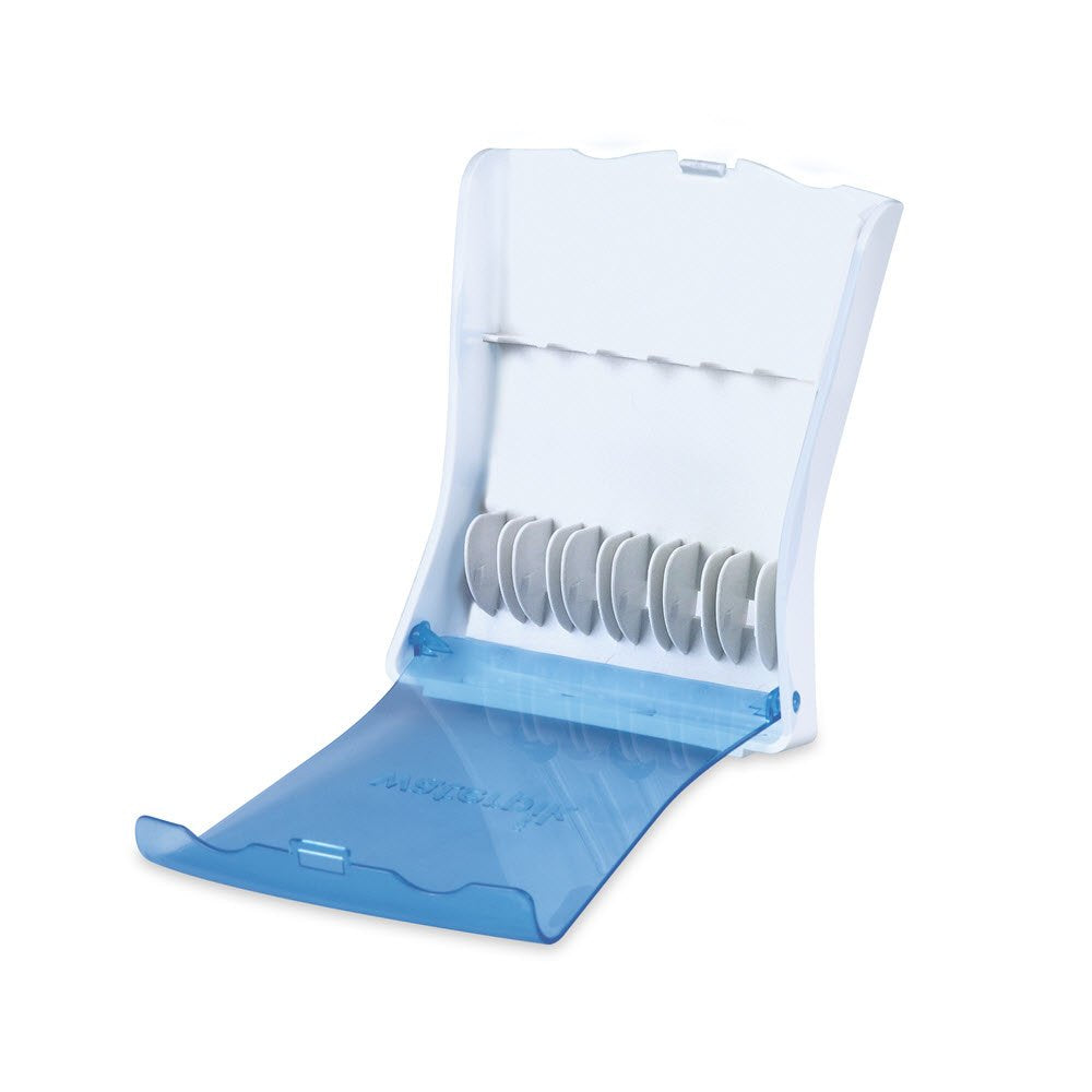 Convenient Hygienic Sturdy Storage Case for Replacement Tips, No Tips Included, Blue